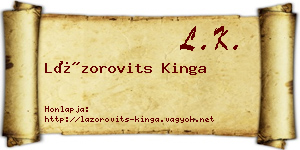 Lázorovits Kinga névjegykártya